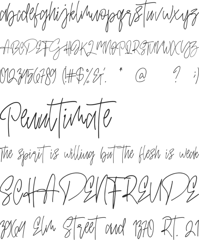 Flavor Ridge font preview