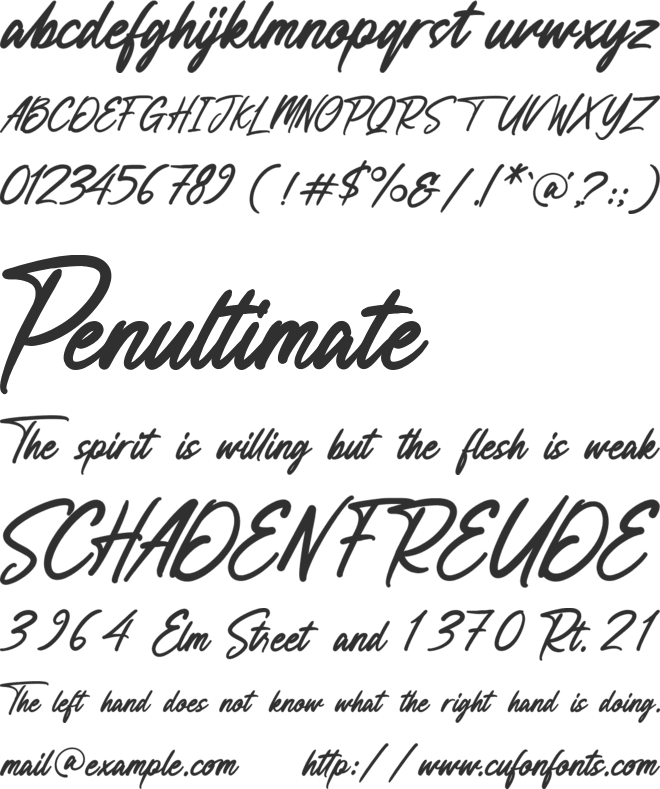 Anesthesa font preview