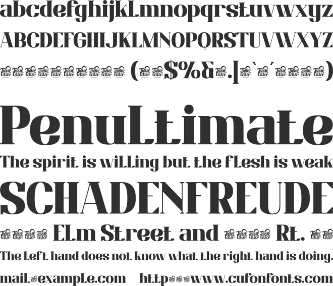 Mikanutrial font preview