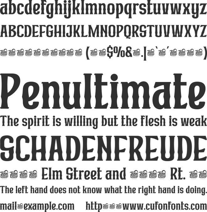 Mibunditrial font preview