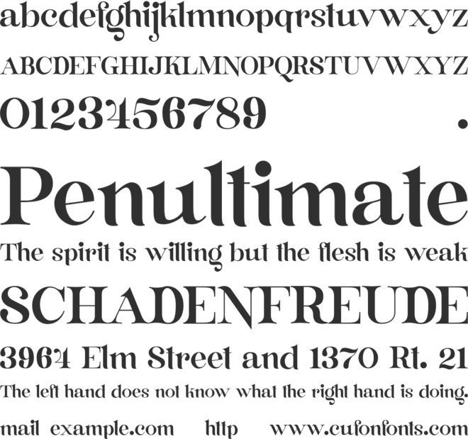 Brant font preview