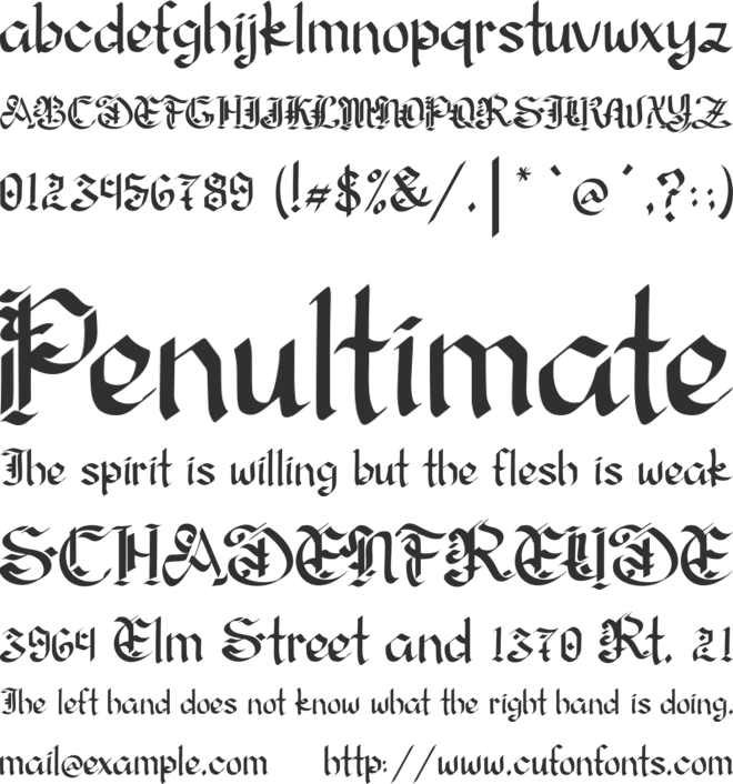 Blackseed font preview