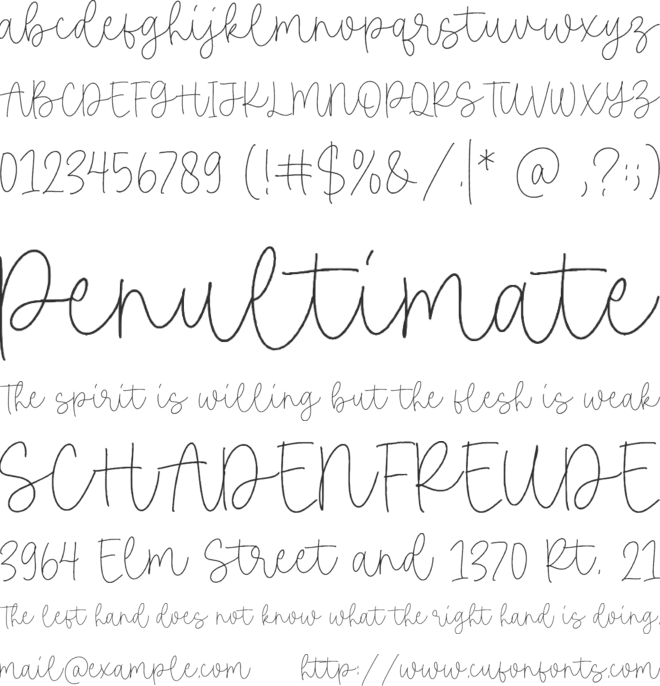 Sweet Cakery font preview
