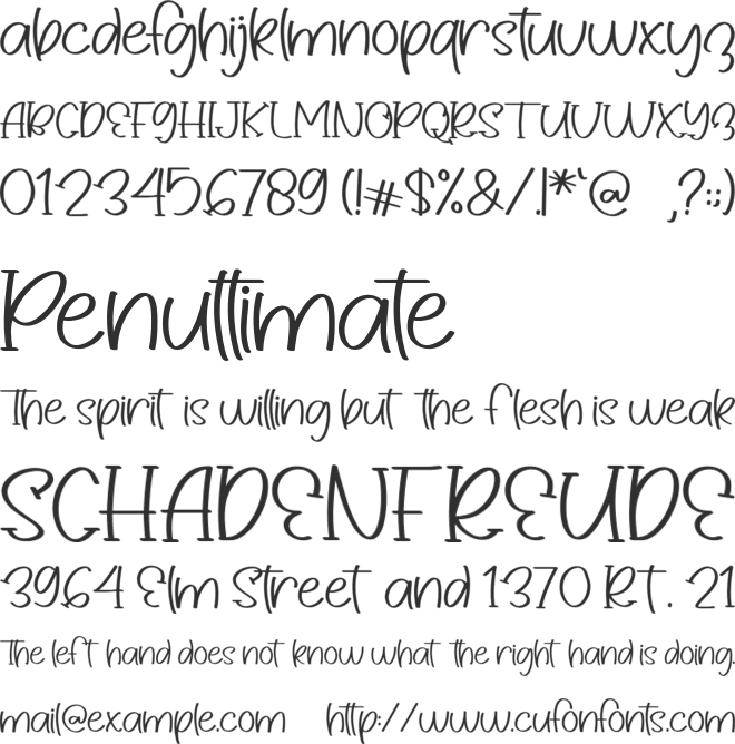 Katybell font preview