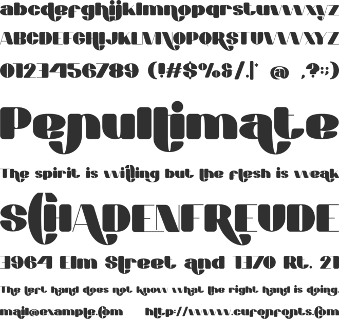 Malow font preview