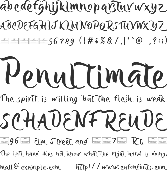 Hammond Free font preview