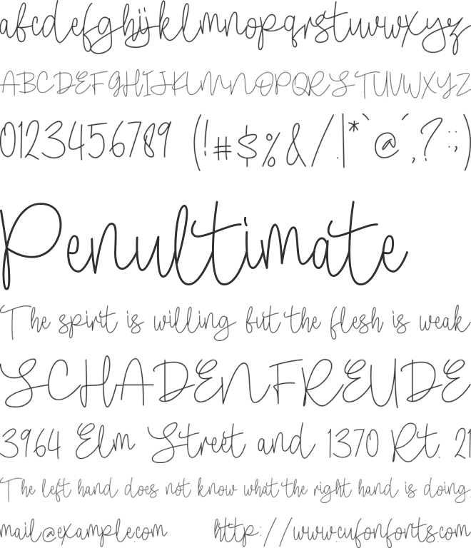 Phorche font preview