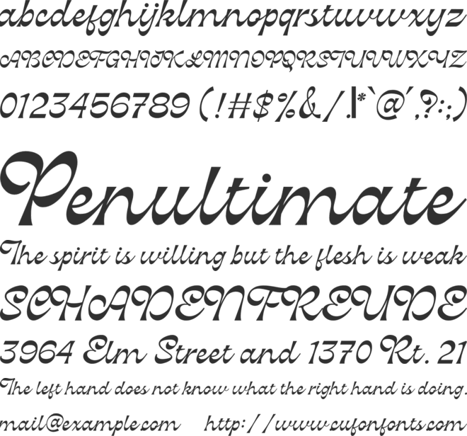 Vagodha font preview