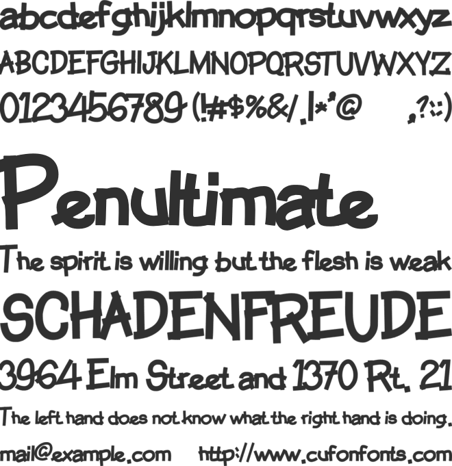 PIYE KEK font preview