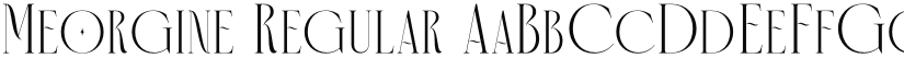 Meorgine Regular font