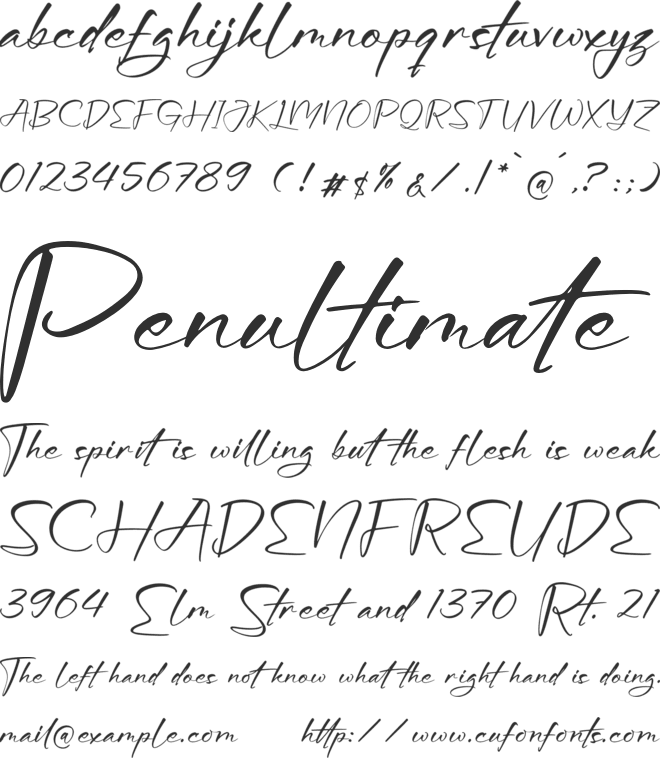 Gollatgher font preview