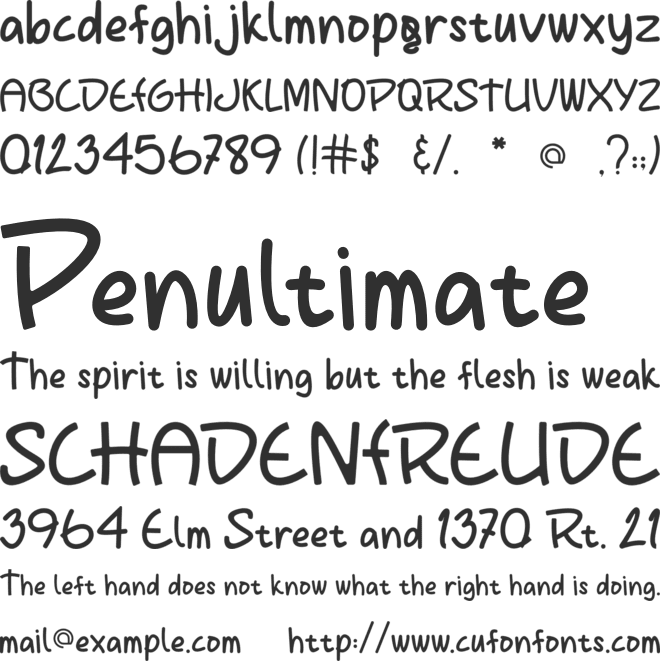 WalkingDay font preview