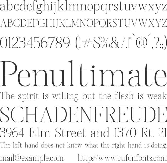 Allisa font preview