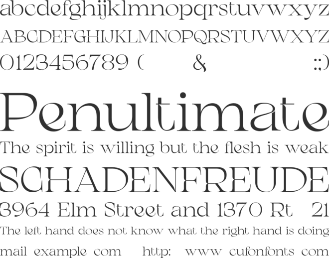 Chanceux font preview