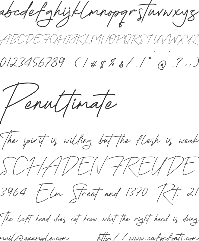 Ballenthing font preview
