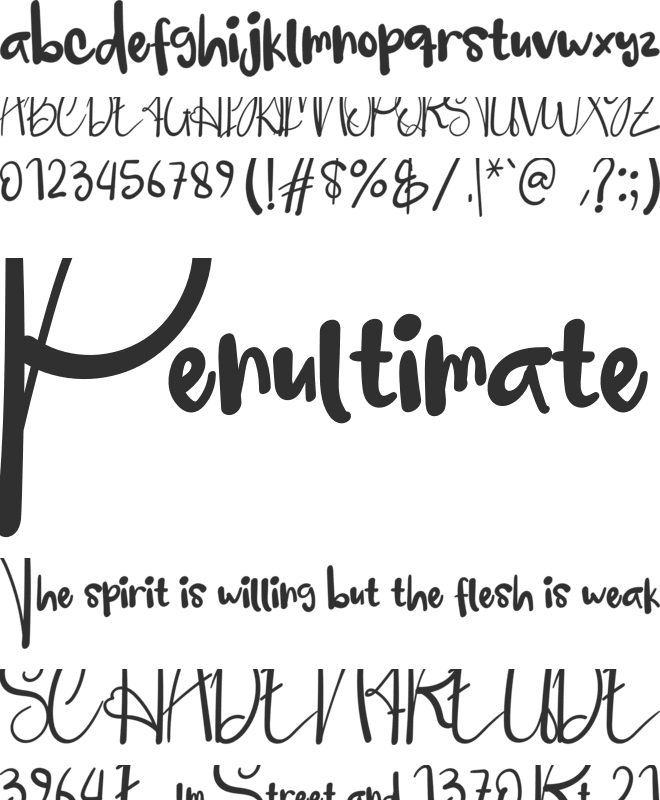 Handcraft font preview