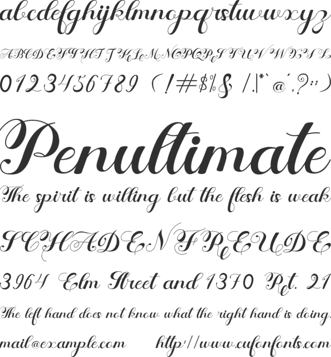 Fharida font preview