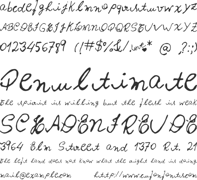 Izabela font preview