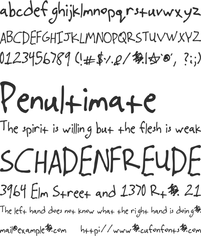 stutzman font preview