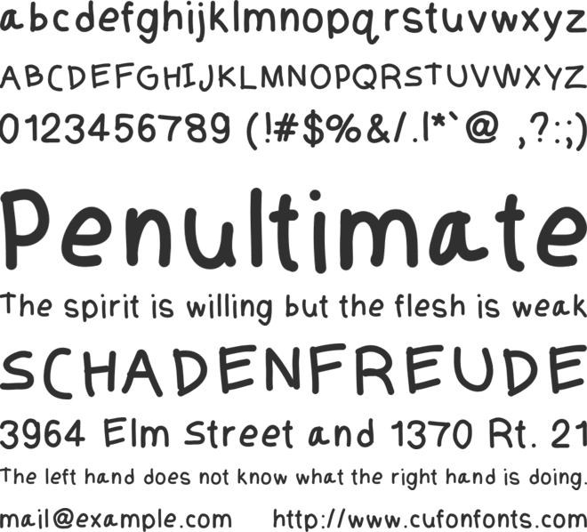 MobilesFont font preview