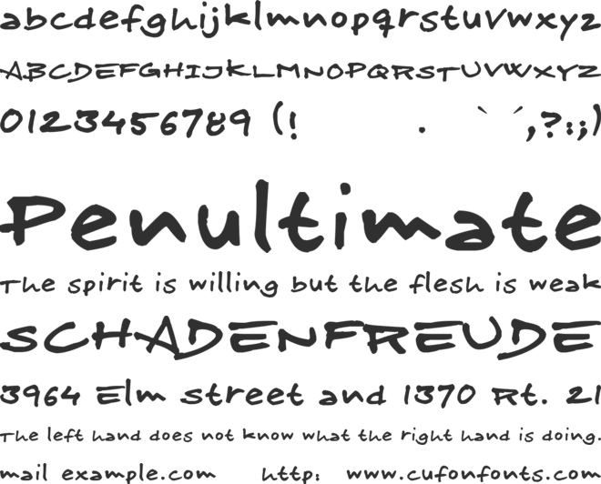 SkitserFineliner font preview