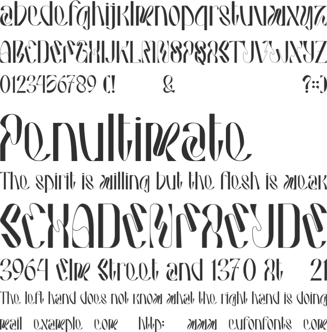 Hausser font preview