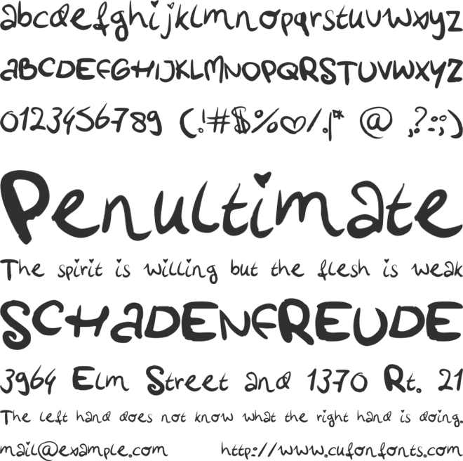 LottesHandwriting font preview