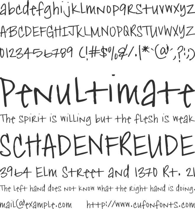 Heather Shibahn font preview