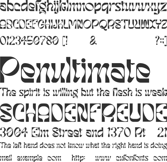 Impetous font preview