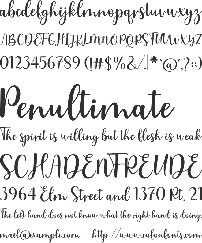 Astylife font preview