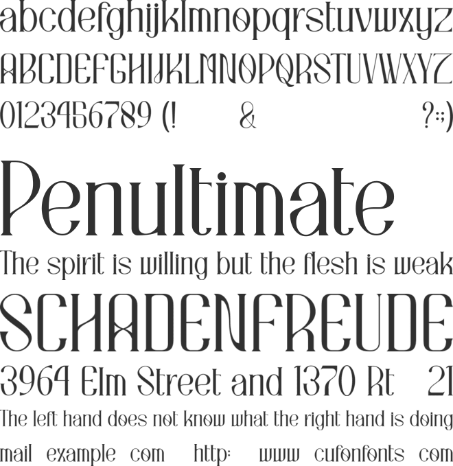 Quadrangle font preview