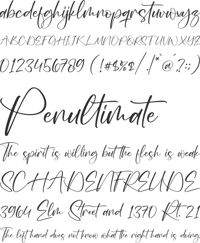 Cestany font preview