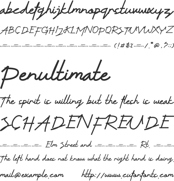 Hello Alexandria font preview