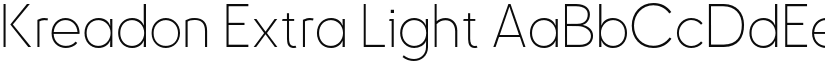 Kreadon Extra Light font