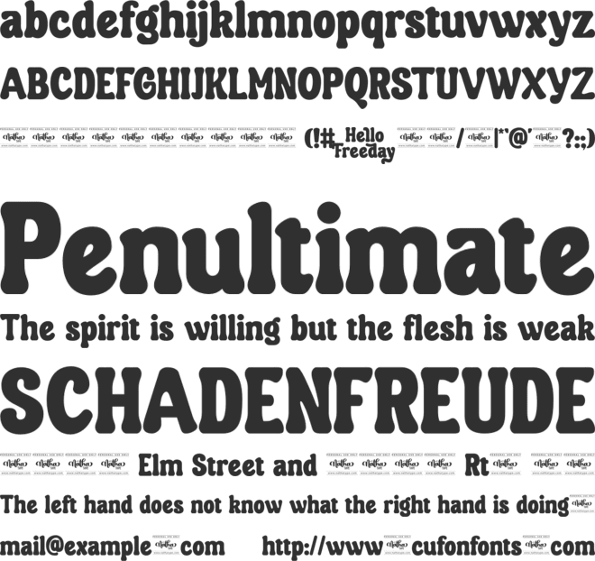 Hello Freeday Personal Use font preview