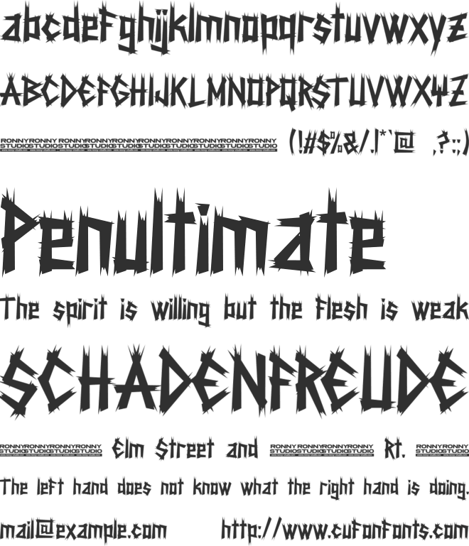 Brainoise font preview