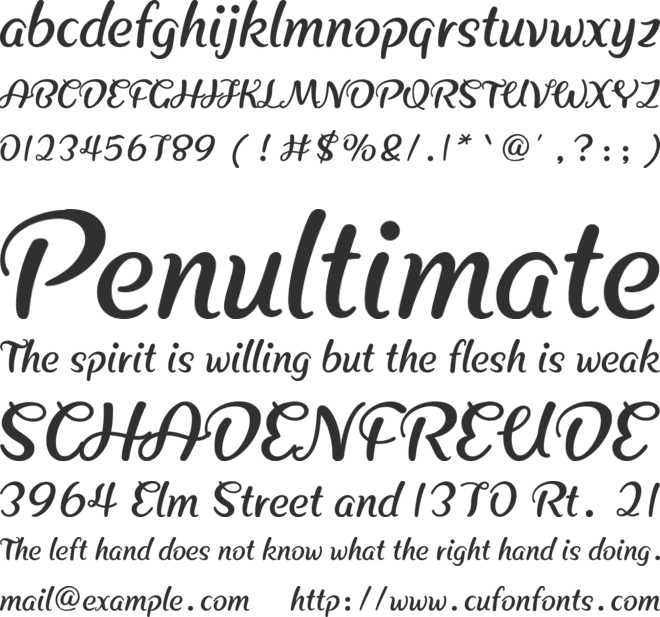 HFBestWishes font preview