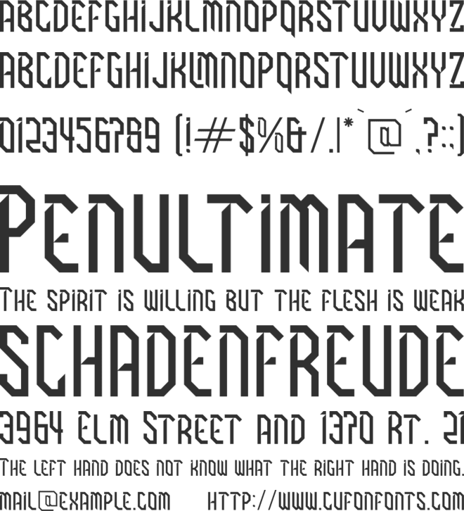 GLARUDA SKYLINE font preview