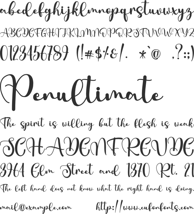 Valesta - Personal Use font preview