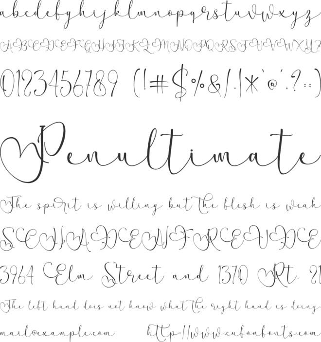 Marinthea font preview