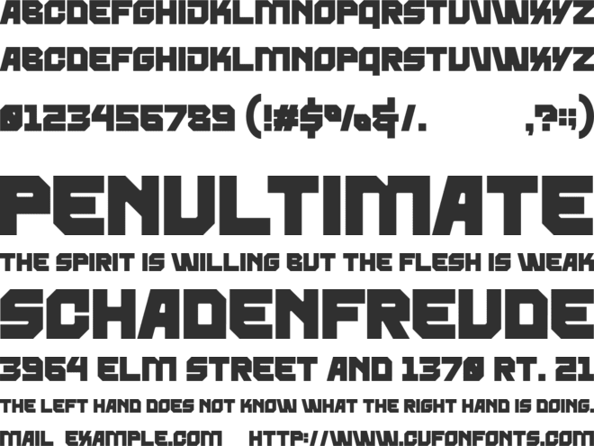 AXOPE font preview