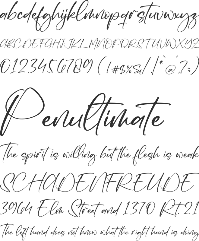 Quellany font preview