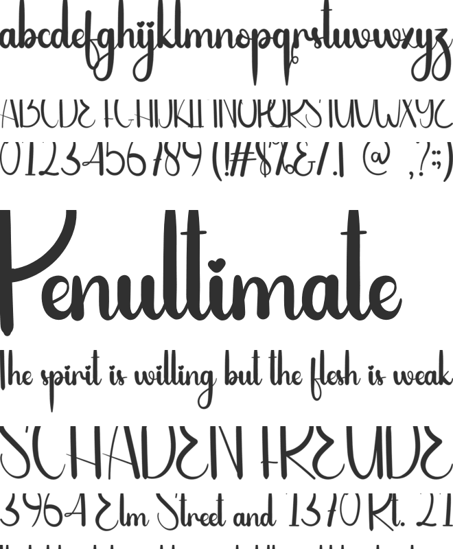 Milk Lemonade font preview