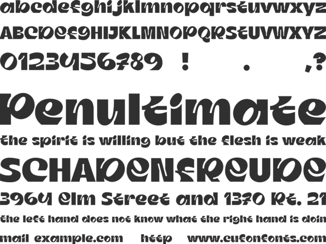 Tumb Test font preview