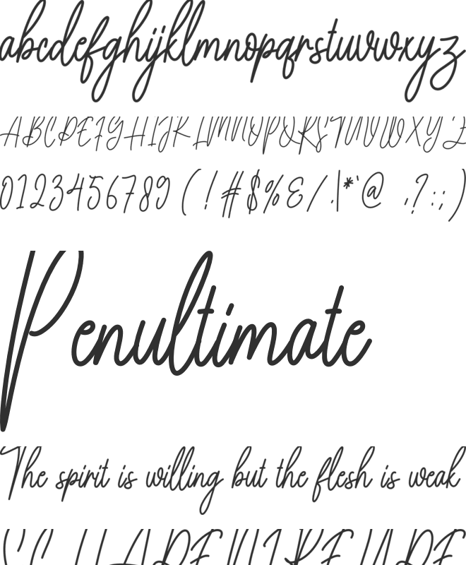 Ramadan Signature font preview