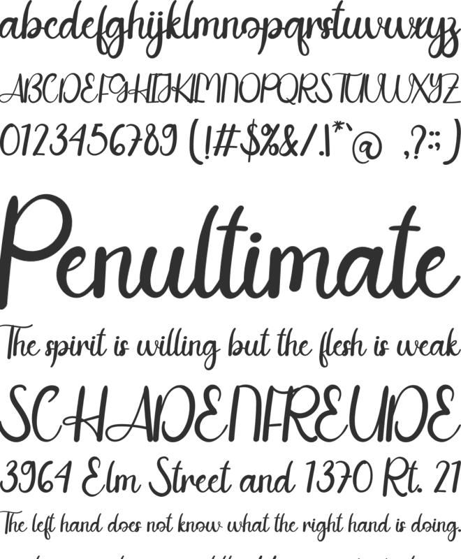 Baby Night font preview