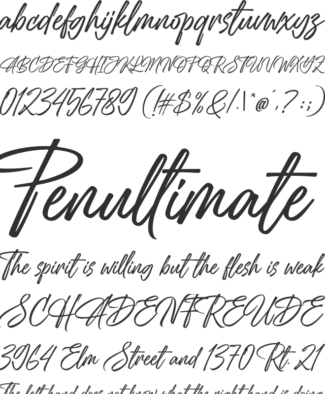 Antaresia font preview