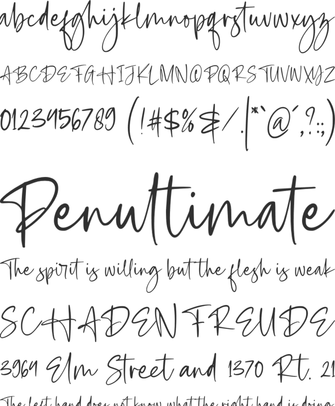 Gellatick font preview