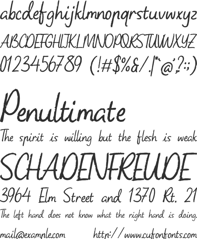 Onlychalk font preview