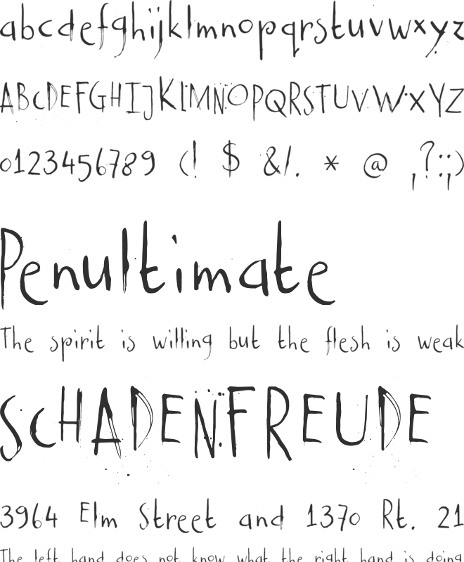 DK Castanea font preview